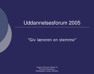 uddannelsesforum 2005