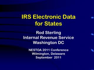 New IRS Organization