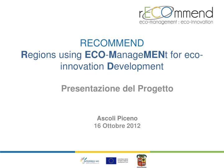 recommend r egions using eco m anage men t for eco innovation d evelopment