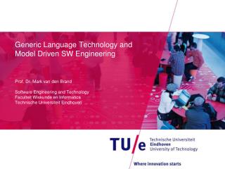 Generic Language Technology and Model Driven SW Engineering