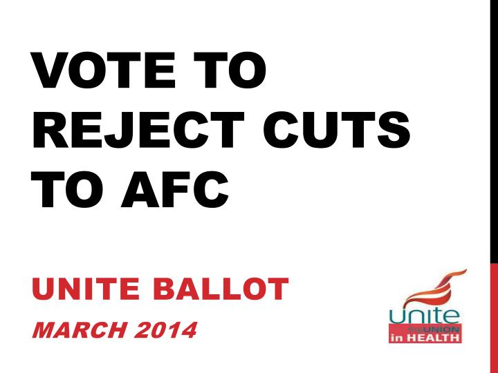 vote to reject cuts to afc