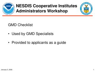 NESDIS Cooperative Institutes Administrators Workshop