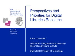 Perspectives and Priorities for Digital Libraries Research