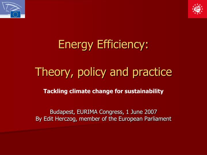 energy efficiency theory policy and practice