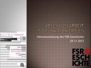 abschlussarbeit so funktioniert s