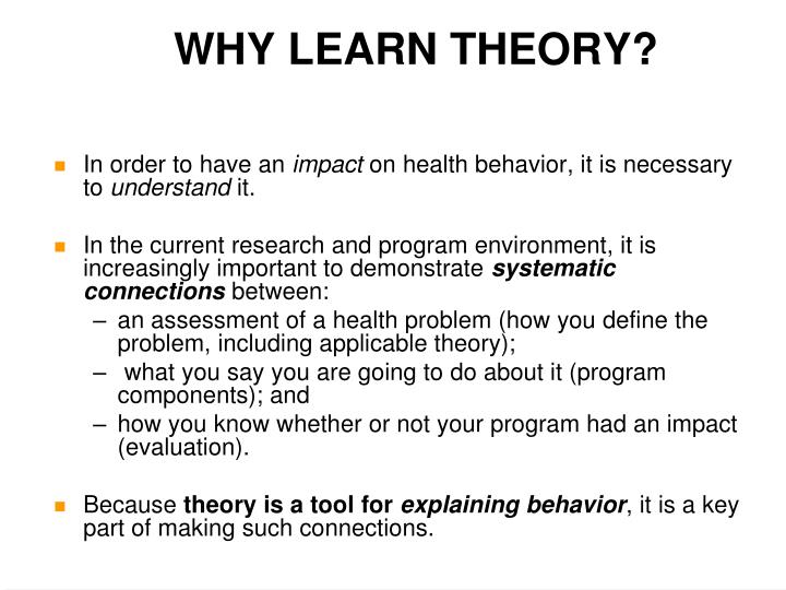 why learn theory