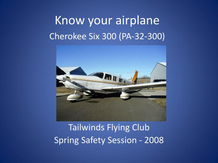 tailwinds flying club spring safety session 2008