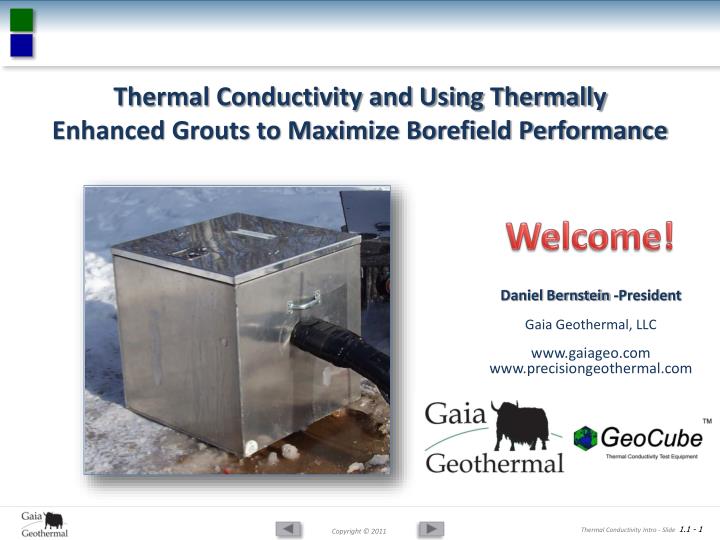 daniel bernstein president gaia geothermal llc www gaiageo com www precisiongeothermal com