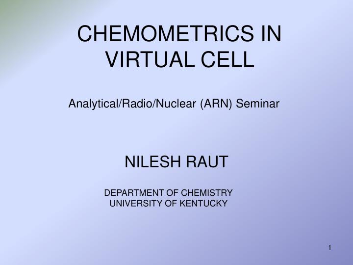 chemometrics in virtual cell
