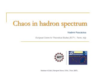 Chaos in hadron spectrum