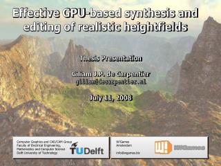 Effective GPU-based synthesis and editing of realistic heightfields