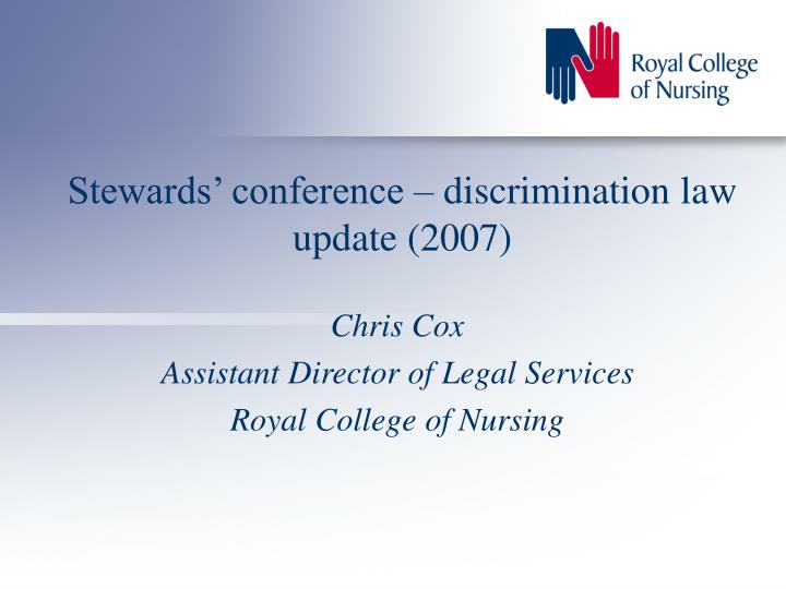 stewards conference discrimination law update 2007