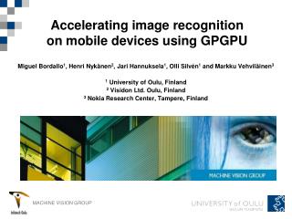 Accelerating image recognition on mobile devices using GPGPU