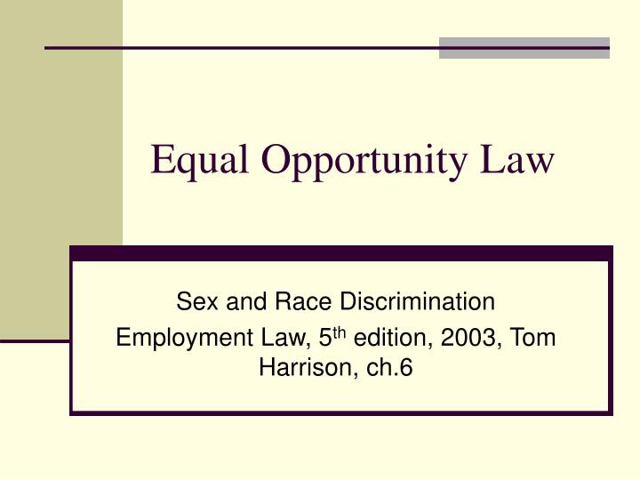 equal opportunity law