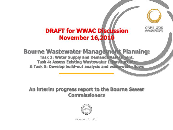 an interim progress report to the bourne sewer commissioners