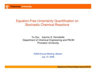 Equation-Free Uncertainty Quantification on Stochastic Chemical Reactions