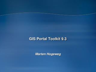 GIS Portal Toolkit 9.3