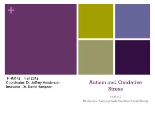 Autism and Oxidative Stress