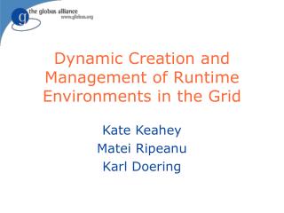 Dynamic Creation and Management of Runtime Environments in the Grid