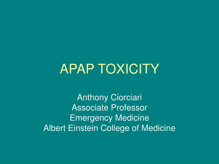 apap toxicity