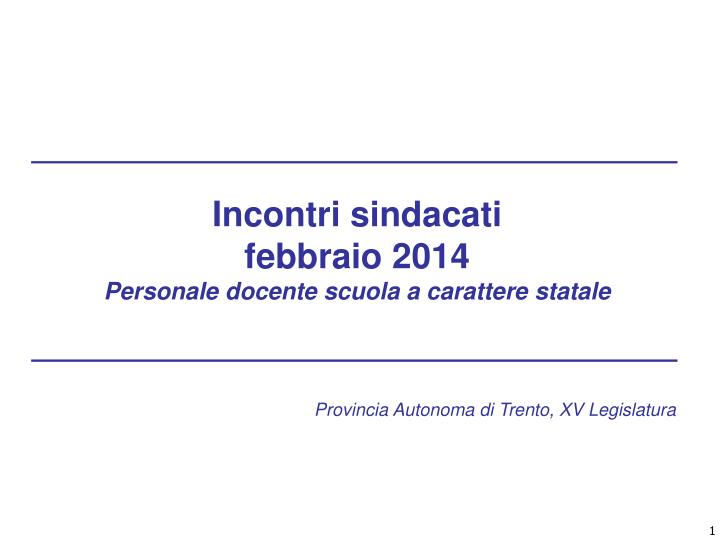 incontri sindacati febbraio 2014 personale docente scuola a carattere statale