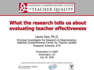What the research tells us about evaluating teacher effectiveness
