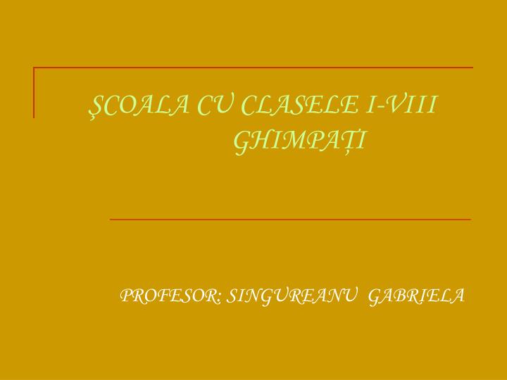 coala cu clasele i viii ghimpa i