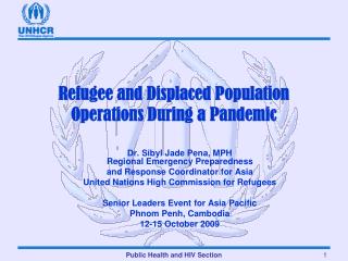 Refugee and Displaced Population Operations During a Pandemic