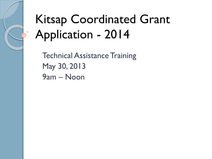 kitsap coordinated grant application 2014
