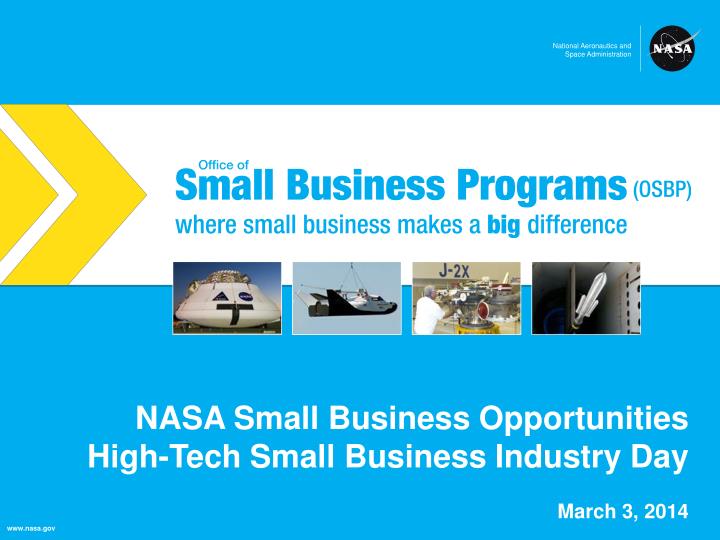 nasa small business opportunities high tech small business industry day march 3 2014
