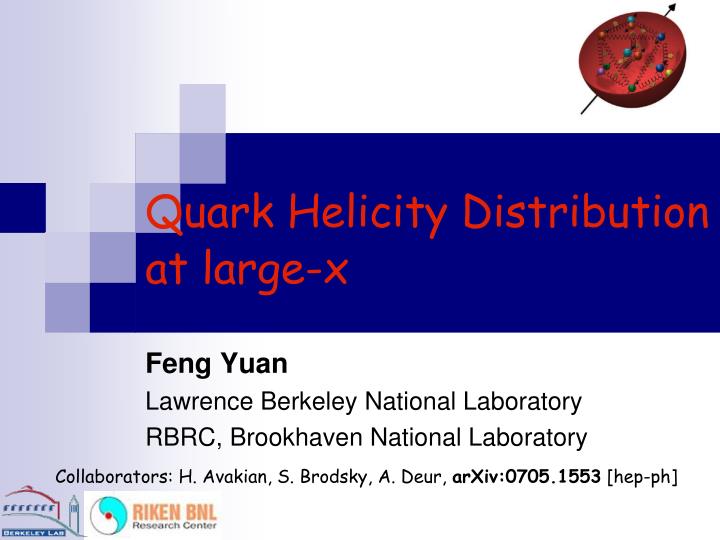quark helicity distribution at large x