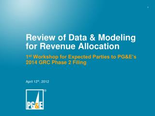 Review of Data &amp; Modeling for Revenue Allocation