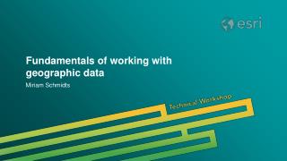 Fundamentals of working with geographic data