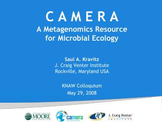 C A M E R A A Metagenomics Resource for Microbial Ecology
