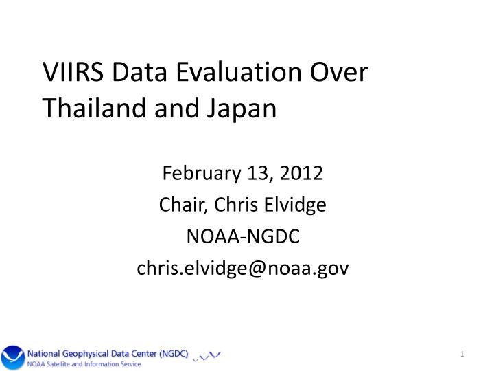 viirs data evaluation over thailand and japan