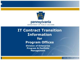 IT Contract Transition Information for Program Offices