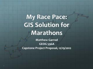 My Race Pace: GIS Solution for Marathons