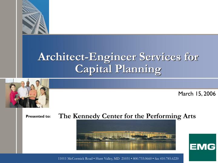 architect engineer services for capital planning