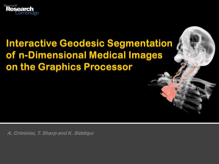 interactive geodesic segmentation of n dimensional medical images on the graphics processor