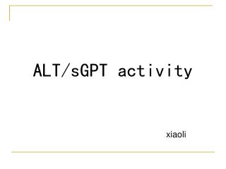 ALT/sGPT activity