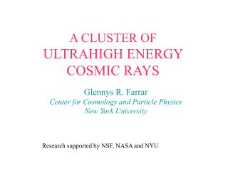 A CLUSTER OF ULTRAHIGH ENERGY COSMIC RAYS