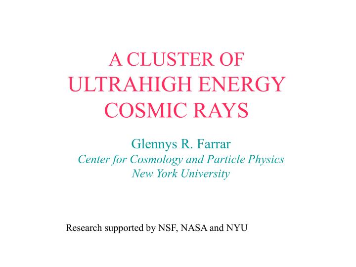 a cluster of ultrahigh energy cosmic rays