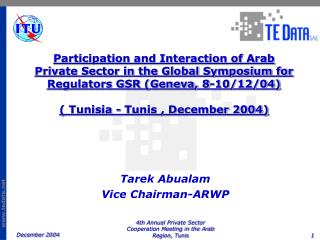 Tarek Abualam Vice Chairman-ARWP