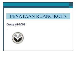 penataan ruang kota