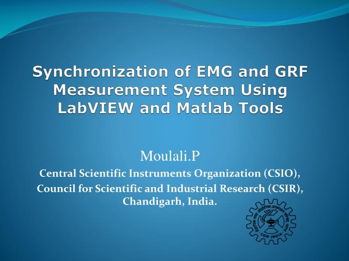 synchronization of emg and grf measurement system using labview and matlab tools