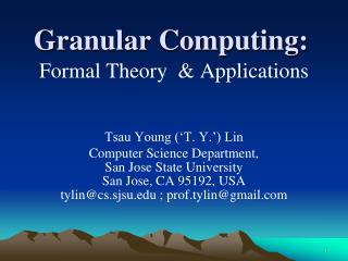 Granular Computing: