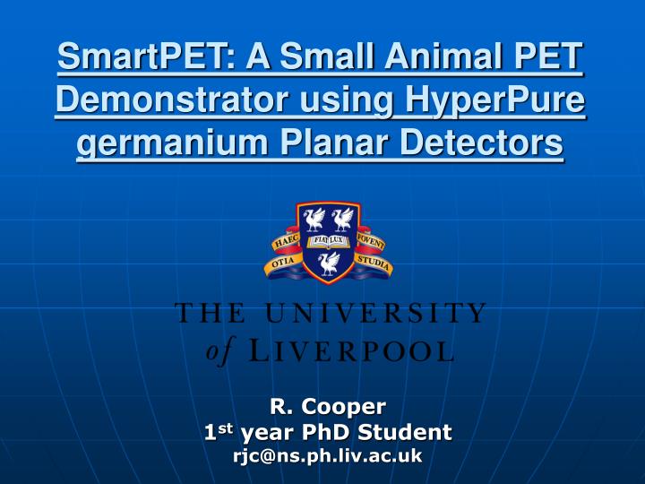 smartpet a small animal pet demonstrator using hyperpure germanium planar detectors