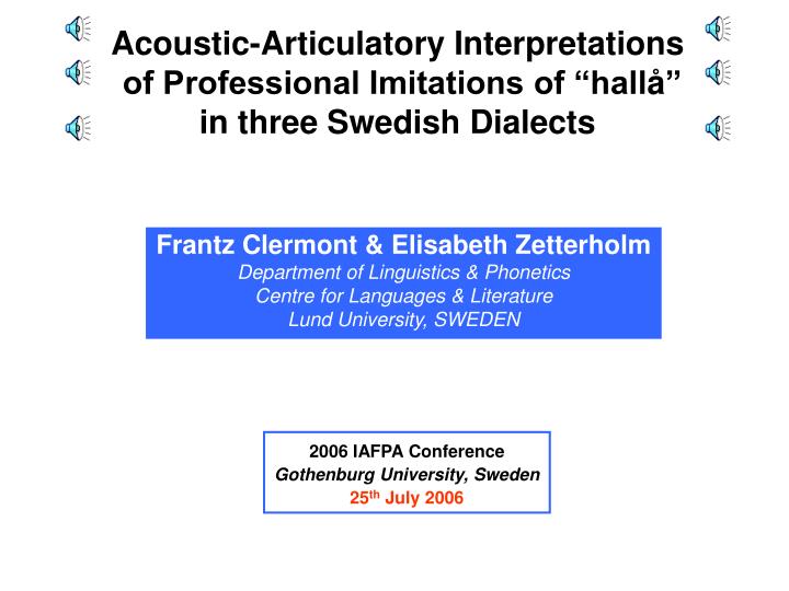 acoustic articulatory interpretations of professional imitations of hall in three swedish dialects