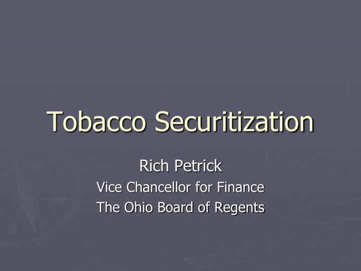tobacco securitization