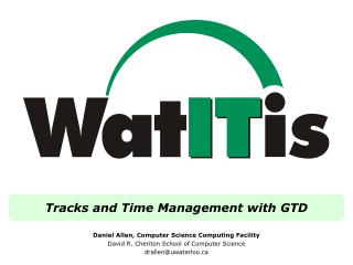 Tracks and Time Management with GTD
